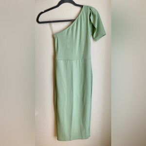 Pretty Little Thing One Shoulder Bow Detail Midi Dress